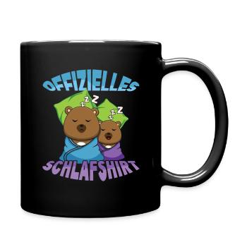 Mein Offizielles Schlafshirt Faulenzer - Tasse einfarbig - Schwarz - Rechts