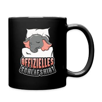 Mein Offizielles Schlafshirt Faulenzer - Tasse einfarbig - Schwarz - Rechts