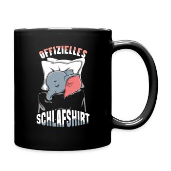 Mein Offizielles Schlafshirt Faulenzer - Tasse einfarbig - Schwarz - Rechts