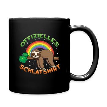 Mein Offizielles Schlafshirt Faulenzer - Tasse einfarbig - Schwarz - Rechts
