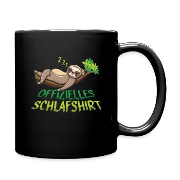 Mein Offizielles Schlafshirt Faulenzer - Tasse einfarbig - Schwarz - Rechts