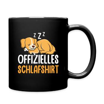 Mein Offizielles Schlafshirt Faulenzer - Tasse einfarbig - Schwarz - Rechts