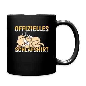 Mein Offizielles Schlafshirt Faulenzer - Tasse einfarbig - Schwarz - Rechts