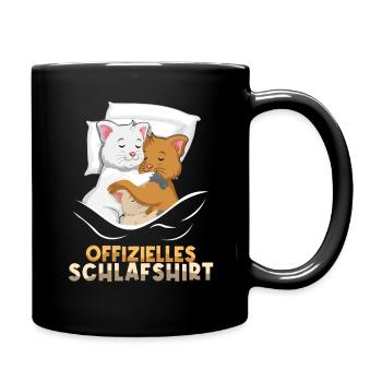 Mein Offizielles Schlafshirt Faulenzer - Tasse einfarbig - Schwarz - Rechts