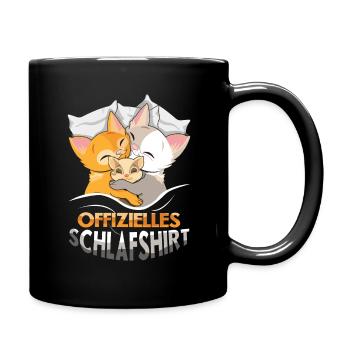 Mein Offizielles Schlafshirt Faulenzer - Tasse einfarbig - Schwarz - Rechts
