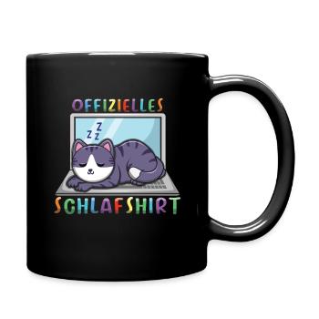 Mein Offizielles Schlafshirt Faulenzer - Tasse einfarbig - Schwarz - Rechts