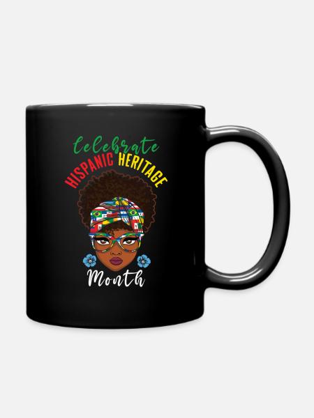 Celebrate Hispanic National Hispanic Heritage - Full Colour Mug - black