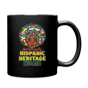 Les Afro célèbrent le patrimoine national hispanique - Mug uni - noir - Droite