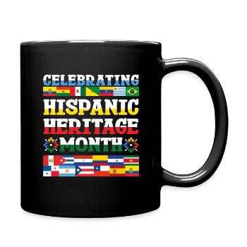Flagge Feiern Sie das hispanische nationale, hispanische Erbe - Tasse einfarbig - Schwarz - Rechts