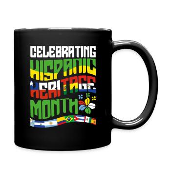 Célébrez le drapeau du patrimoine national hispanique - Mug uni - noir - Droite