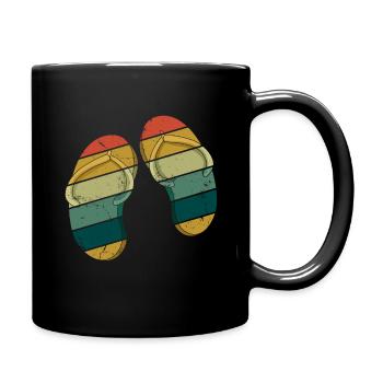Retro Vintage Flip Flops Beach Surf Hello Summer - Full Colour Mug - black - Right