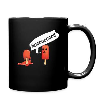 Ice Cream Melt Funny Dessert Hello Summer - Full Colour Mug - black - Right