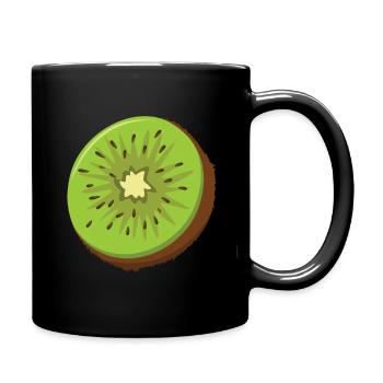 Love Kiwi Lover Fruit Surf Hello Summer - Full Colour Mug - black - Right