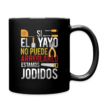Father's Day Retired Granddad Yayo Grandpa Fix - Tasse einfarbig - Schwarz - Rechts