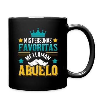Father's Day Retired Granddad Call Me Grandpa - Tasse einfarbig - Schwarz - Rechts