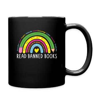Ich habe Verbotenes Buch Rainbow Book Lover Reader gelesen - Tasse einfarbig - Schwarz - Rechts