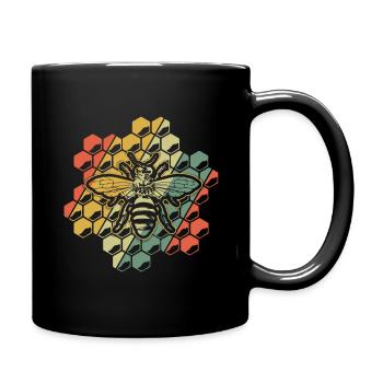 Apiculture de la ruche Apiculteur de miel Abeille vintage - Mug uni - noir - Droite