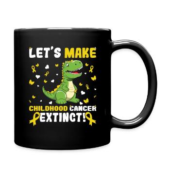 Dinosaure Septembre Sensibilisation au cancer infantile - Mug uni - noir - Droite