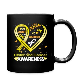 Tante de Warrior Sensibilisation au cancer infantile - Mug uni - noir - Droite