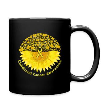 Tournesol Septembre Sensibilisation au cancer infantile - Mug uni - noir - Droite