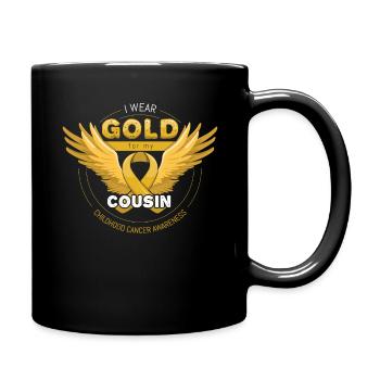 Pour la sensibilisation au cancer infantile de Cousin September - Mug uni - noir - Droite