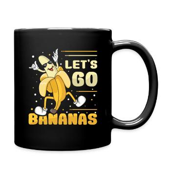 Glückliches lustiges Bananen-Meme Lass uns Bananen gehen - Tasse einfarbig - Schwarz - Rechts