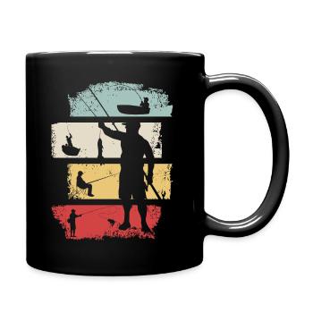 Pêche Bateau de Pêcheur Rétro Vintage Cadeau - Mug uni - noir - Droite
