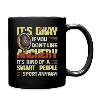 Outdoor Hunting Archery Sport Smart People Funny - Full Colour Mug - black - Right