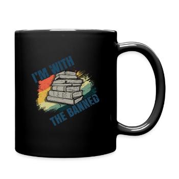 Reader I'm With The Banned Vintage Book Lover - Full Colour Mug - black - Right