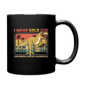 Ruban de septembre Dinosaure Cancer infantile - Mug uni - noir - Droite
