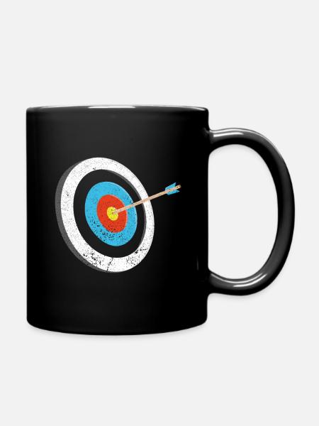 Chasse en plein air Arch Retro Target Bow Arrow Retro - Mug uni - noir