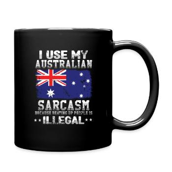 Australie Jour de l’Australie Sarcasme australien - Mug uni - noir - Droite