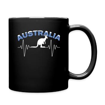 Kangourou Heartbeat Australia Day Australian - Mug uni - noir - Droite