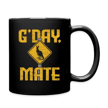 Salutation australienne Hello Australia Day Kangourou - Mug uni - noir - Droite