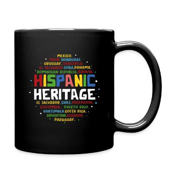 Land Hispanoamerikaner Nationales Hispanisches Erbe - Tasse einfarbig - Schwarz - Rechts