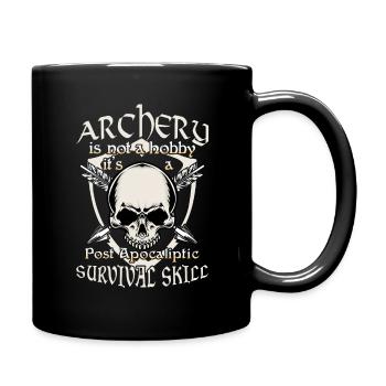 Awesome Archery Archer Outdoor Hunting Bow Arrow - Full Colour Mug - black - Right