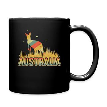 Kangourou Australie Rétro Australia Day Australie - Mug uni - noir - Droite