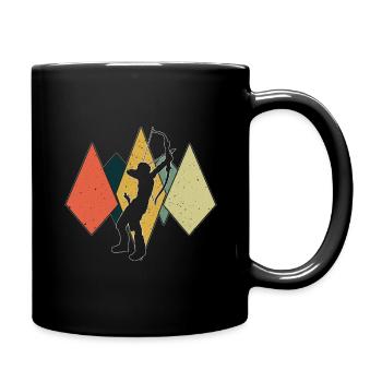 Vintage Archer Archery Love Outdoor Hunting - Full Colour Mug - black - Right