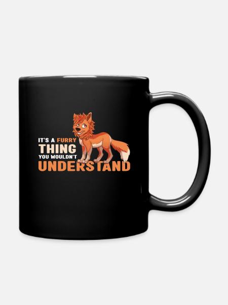 Furry Thing Furry Tail Ear Furry Person Cosplay - Mug uni - noir