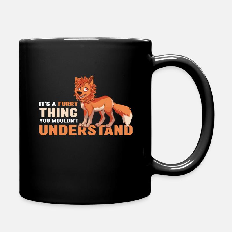 Furry Thing Furry Tail Ear Furry Person Cosplay - Mug uni - noir