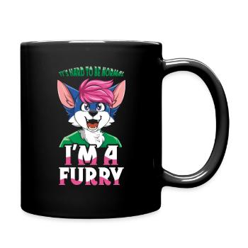 Schwer Zu Normal Pelziger Schwanz Ohr Pelzige Person Cosplay - Tasse einfarbig - Schwarz - Rechts