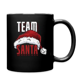Dezember 2021 Schnee Winter Team Weihnachtsmann Weihnachten - Tasse einfarbig - Schwarz - Rechts