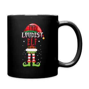 Der lauteste Elfen-Weihnachtsmann Winterurlaub Weihnachten - Tasse einfarbig - Schwarz - Rechts