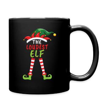 Lautester Elfen-Weihnachtsmann Winterurlaub Weihnachten - Tasse einfarbig - Schwarz - Rechts