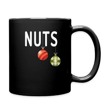 Lustige hängende Nüsse Dezember Feiertag Weihnachten - Tasse einfarbig - Schwarz - Rechts