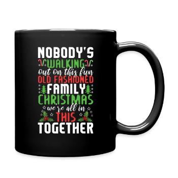 Dezember 2021 Winterspaß Familie Weihnachten - Tasse einfarbig - Schwarz - Rechts