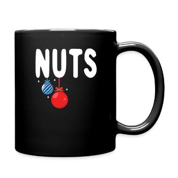 Lustige hängende Nüsse Feiertag Dezember Weihnachten - Tasse einfarbig - Schwarz - Rechts