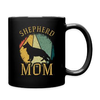 Pet Dog Shepherd Mom Belgian Malinois - Full Colour Mug - black - Right