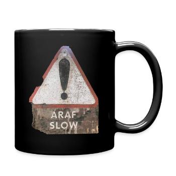ArafSlowWales - Tasse einfarbig - Schwarz - Rechts