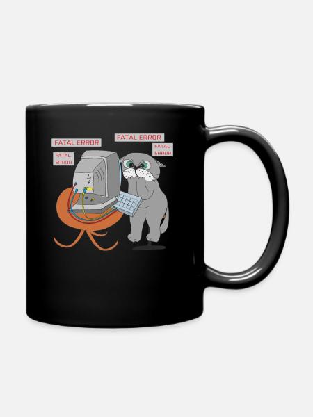 Geek-Katze - Tasse einfarbig - Schwarz
